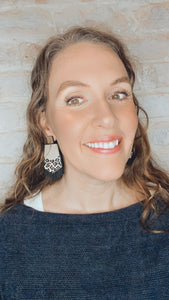 Tiered Pentagon Fringed Earrings