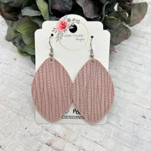 Load image into Gallery viewer, Blush Striped Textured Suede Marquis earrings
