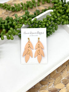 Falling Leaves Earrings on Gold posts
