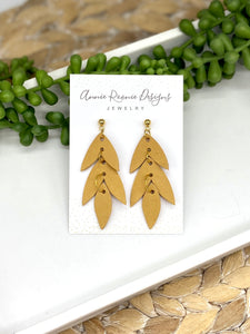 Falling Leaves Earrings on Gold posts