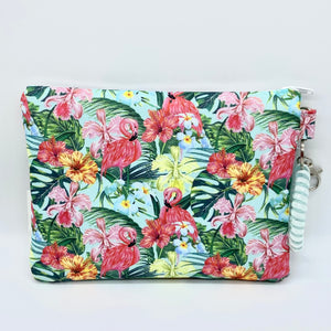 Flamingos in Paradise Double Zipper Splash bag