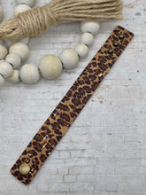 Load image into Gallery viewer, Leopard Cork Leather Sliced Cuff bracelet