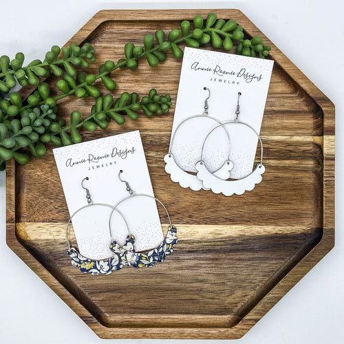 Scalloped Crescent Arched earrings