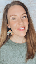 Load image into Gallery viewer, Rainbow Cork Leather earrings