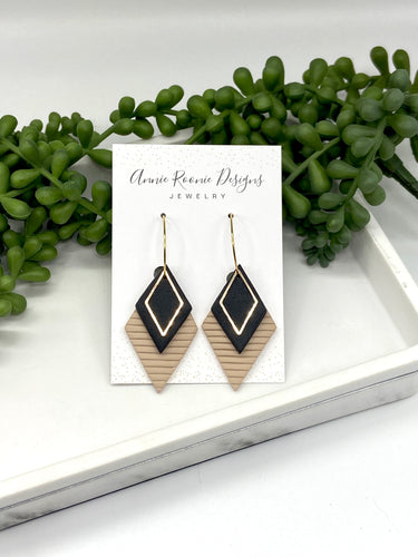 Triple Diamond Clay earrings