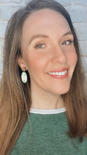 Load image into Gallery viewer, Shamrock Cork Leather Oval &amp; Wood earrings