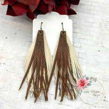 Load image into Gallery viewer, Funky Fringe Earrings in Matte leathers