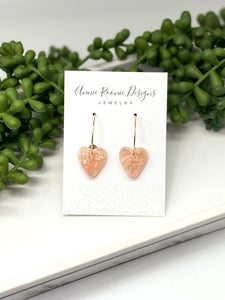 Rose Quartz Inspired Clay earrings