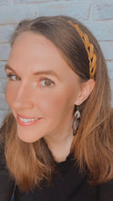 Load image into Gallery viewer, Mustard Yellow leather Triangle link headband