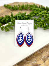 Load image into Gallery viewer, Triple layered School Spirit Football earrings