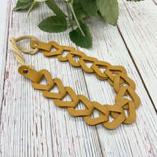 Load image into Gallery viewer, Mustard Yellow leather Triangle link headband
