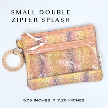 Load image into Gallery viewer, Shimmery Sunset Double Zipper Splash bag