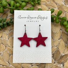 Load image into Gallery viewer, Wooden Star earrings