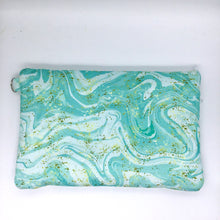 Load image into Gallery viewer, Aqua Marble Double Zipper Splash bag