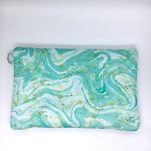 Aqua Marble Double Zipper Splash bag