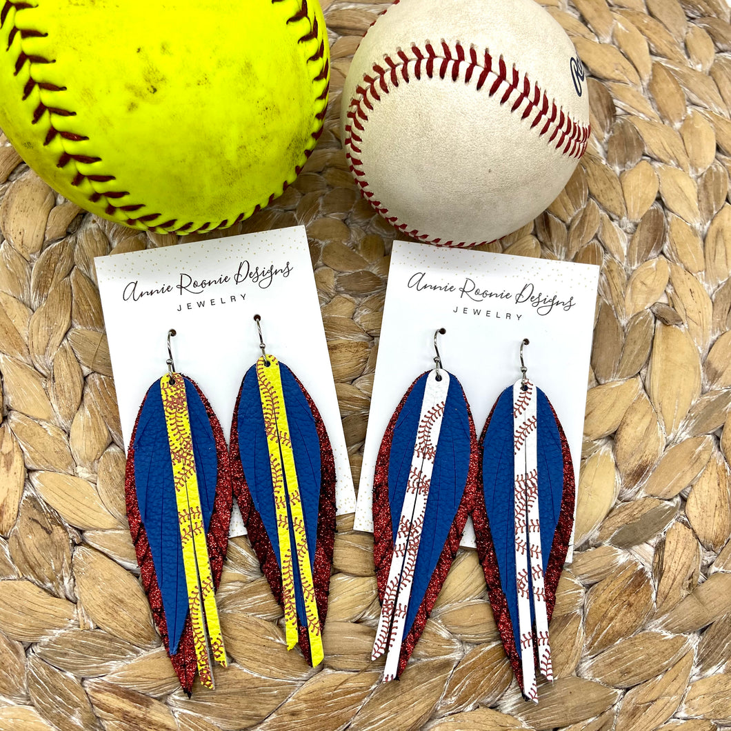Baseball/Softball Fringe earrings