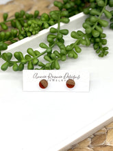 Load image into Gallery viewer, Acrylic &amp; Wood Stud Earrings