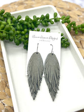 Load image into Gallery viewer, Lola fringe earrings in metallic leather