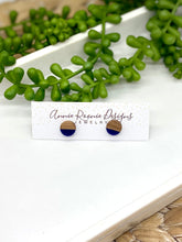 Load image into Gallery viewer, Acrylic &amp; Wood Stud Earrings