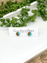 Load image into Gallery viewer, Acrylic &amp; Wood Stud Earrings