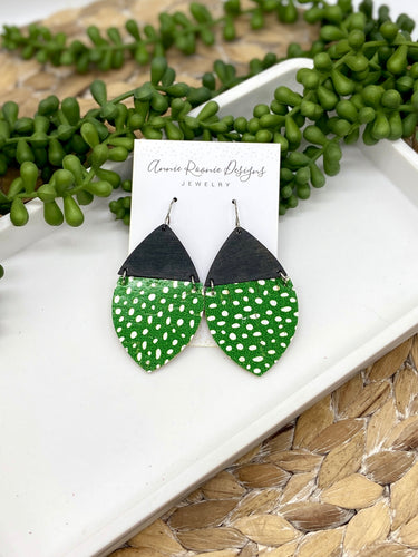 Large Half n Half Marquis earrings