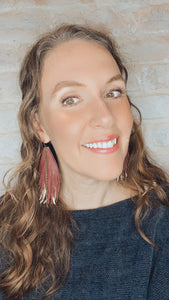 Funky Fringe Earrings in Matte leathers