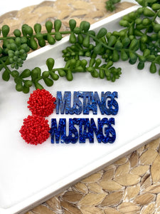 Mustangs Team Spirit earrings