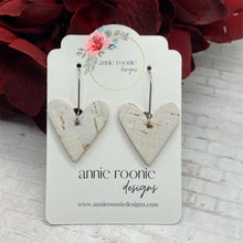 Load image into Gallery viewer, Tiny Dangle Heart leather earrings