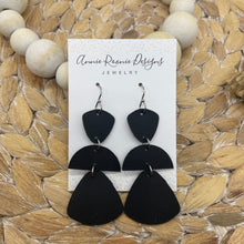 Load image into Gallery viewer, Geometric Triple Drop Leather earrings