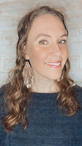 Funky Fringe Earrings in Metallic leathers