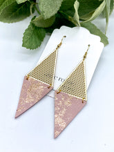 Load image into Gallery viewer, Rose Gold Double Triangle Earrings