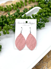 Load image into Gallery viewer, Blush Braided Suede Marquis earrings
