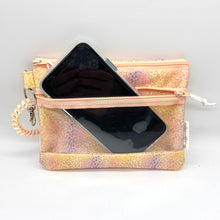 Load image into Gallery viewer, Shimmery Sunset Double Zipper Splash bag