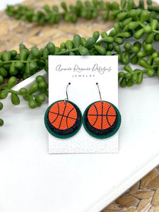 Basketball Round Triple layer earrings