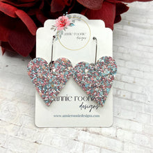 Load image into Gallery viewer, Tiny Dangle Heart leather earrings