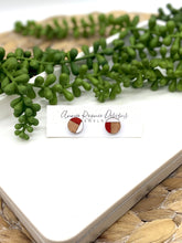 Load image into Gallery viewer, Wood Color Block Stud Earrings