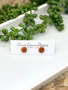 Acrylic & Wood Stud Earrings