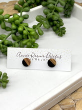 Load image into Gallery viewer, Acrylic &amp; Wood Stud Earrings