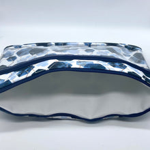 Load image into Gallery viewer, Modern Blue Hexagons Double Zipper Splash bag
