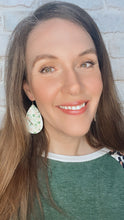Load image into Gallery viewer, Shamrock Cork Leather Teardrop earrings