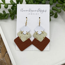 Load image into Gallery viewer, Vivi earrings in Neutral leathers