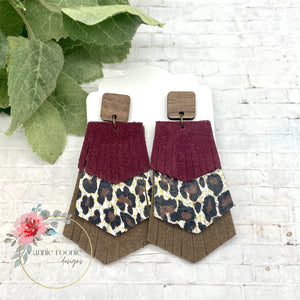 Tiered Pentagon Fringed Earrings