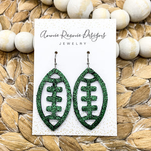 Single layered Football layered earrings