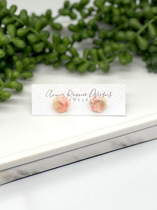 Rose Quartz Inspired Clay earrings
