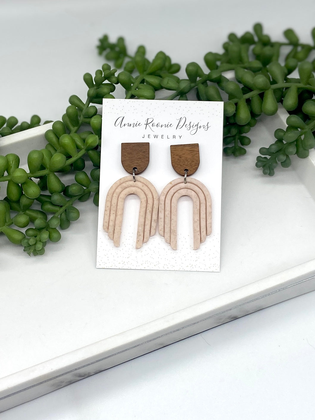 Rainbow Clay earrings
